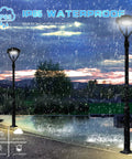 Rainy night illustrating Ultra Bright 150W LED Post Top Light For Outdoor Spaces 5000K Daylight Color IP65 Waterproof DLC ETL Listed