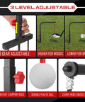 Durable Iron Golf Swing Trainer For Kids And Teens, A Kid Friendly Practice Swing Aid With Replacement Ball Included, Adjustable Height