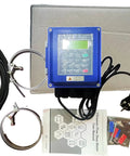 Waterproof Ultrasonic Flow Meter With RS485 IP67, Clamp On Sensor TM 1, DN50 700mm with cables and manual in rugged housing.