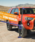Beefy 3 Ton Farm Jack With 48 Inch Lift For Trucks UTVs And ATVs, Off Road Rescue And Garage Work, blue jack lifting truck
