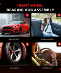 Collage showcasing benefits of Front Wheel Bearing Hub Assembly Set 2 Pair For Toyota Camry V6 3.0L 2004 2006 And Lexus RX350 2008 2015