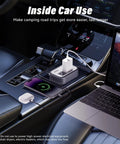 Heavy Duty 200W Car Power Inverter With Four USB Ports And AC Outlet Plug For Laptops Phones And CPAP Machines Road Trip Ready, inside car charging devices.