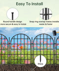 Arched No Dig Garden Fence Panels 30 Pack 32.5 Ft Long Rustproof Metal Garden Edging With Ground Stakes Five Layer Reinforced Horizontal Bars Animal Barrier For Pups And Rabbits Outdoor Yard Patio Decor Easy Install