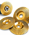 Three Piece Angle Grinder Polishing Pad Kit For Wood Sanding And Finishing with flat beveled curved grooved discs