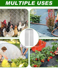 100 Pack Drip Irrigation Tubing Stakes Six Inch Garden Pins Landscape Staples Securing Pegs Galvanized U Pegs in use