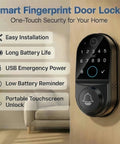 Keyless Entry Door Lock With 1080P HD Camera And Infrared Night Vision, Auto Lock And WiFi Smart Deadbolt on wall indoors