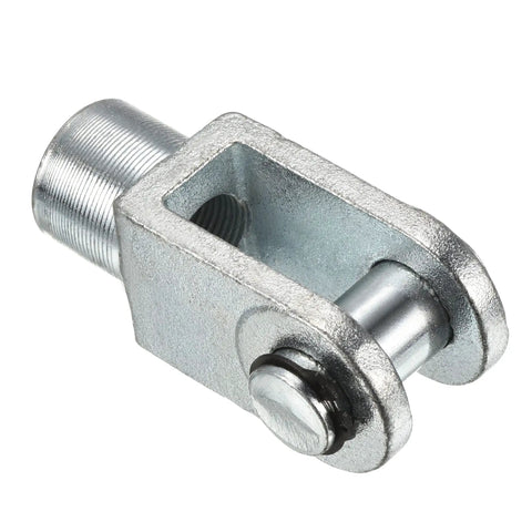Heavy Duty M20x1.5 Air Cylinder Rod Clevis End Y Connector 94mm Length Female Thread Foot Mount 1 Pack Built To Last Industrial Automation Grade Silver Durable Low Carbon Steel Construction For Long Lasting Performance, silver steel clevis end
