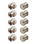 Shorting Copper Dust Cap For BNC Female Connectors Pack, Protective Cover For SDI Video Surveillance Gear, 10 steel caps