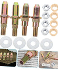 Auto Door Hinge Repair Kit Set With Pins And Bushings For Quick Fix Easy Install For Two Car Doors Durable Metal Hinge Pins Roller Pins And Bushings To Restore Smooth Opens DIY Friendly, showing metal components and bushings in a multicolor finish.