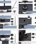 Step-by-step guide using 18 Sets Snap Fastener Kit 15mm Metal Snaps For Leather Bags Jeans Clothes And Fabric Black Great For Bag Making And Garment Repairs With Easy To Install Tools DIY Ready.
