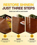 Beeswax Furniture Polish Spray 2 Pack 15.2 Oz Dry Touch Formula For Sealed Wood Glass And Stainless Steel Fast Drying Multi Surface, step-by-step cleaning.