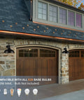Dusk To Dawn Outdoor Barn Light 20 Inch Dome Exterior Fixture With No Fuss Auto Sensor for Porch Entryway Garage Black Finish