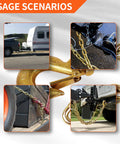 Two Pack Three Eighths Inch By Thirty Five Inch Grade 70 Trailer Safety Chains With Clevis Grab Hooks On Each End For Heavy Duty Cargo Securing 24,500 Lbs Working Load Limit usage scenarios