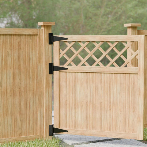Rock Solid 10 Inch Black Heavy Duty T Strap Gate Hinges Top Notch Hardware With Rust Proof Steel Build For Seamless Outdoor Gate Installations And Fence Repair Two Pack