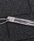 Silver Easy To Use No Brainer Roof Shingle Gauge With Carabiner Pro Grade Roofing Tool on asphalt shingles