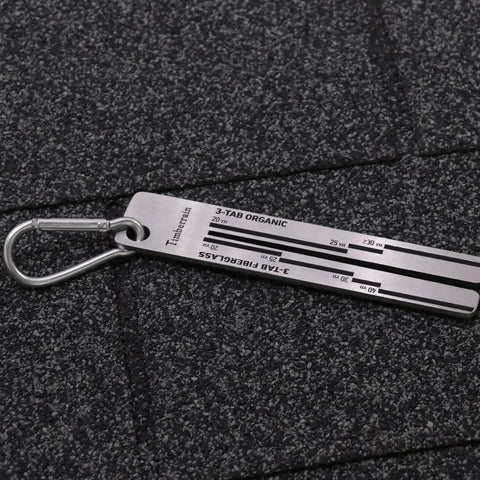 Silver Easy To Use No Brainer Roof Shingle Gauge With Carabiner Pro Grade Roofing Tool on asphalt shingles