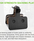 Four Pairs Metal Premium Ebike Brake Pads With Installation Tools showing high strength backing plate
