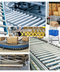 No Fuss Heavy Duty Stainless Steel Conveyor Rollers, Snap Fit Spring Loaded Gravity Track, Toolless Modular Warehouse Rack For Pro Shop Jobs, Smooth Haul System 2.4 By 13.8 Inches in warehouse setup.