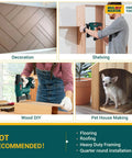 Cordless 2 In 1 Nail Gun And Staple Gun Kit With 20V Battery And Charger 18 Gauge Brad Nailer in use for DIY wood project.