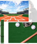 12 X 6 Ft Baseball Softball Batting Mat With Inlaid Home Plate And 5 mm Non Slip Backing, Ultra Dense Turf for batting drills