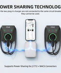 Level 2 EV Charger 48 Amp 11.5kW 240V Home Charging Station, Up to 9x Faster, UL 2594 ETL Energy Star Certified, Adjustable Current 6A to 48A, Hardwired Install With 60A Breaker Required, power sharing setup