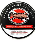 Beefy 2mm 100 Percent Spectra Spearfishing Line For Speargun Reels And Shooting 1000 Lb Working Load Minimal Stretch Ultra Strong UV Resistant