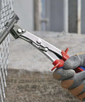Pro Grade Sheet Metal Nibblers Set with multi-component design cutting metal mesh, delivers clean edges with chip breaker, heavy duty.