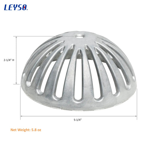 Heavy Duty Aluminum Drain Covers Set For Sinks And Floors, Dome Strainer For Kitchens, Bathrooms, Outdoor Drains, Five Pack