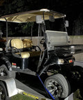 Heavy Duty ATV Front Cargo Basket With Mounting Kit 36 Inch Long 17 Inch Wide 6 Inch High Steel Mesh Rack on golf cart
