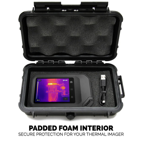 Waterproof Hard Shell Case For Flir C5 C2 C3 Thermal Imagers And Seek Shot Pro PerfectPrime Infrared Cameras Case Only With Protective Foam Interior Rugged Exterior For Tough Travel And Storage Road Trip Ready