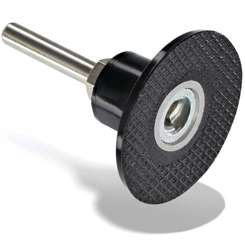 Pro Grade 2 Inch Disc Pad Holder With Quarter Inch Shank For Roloc Quick Change Discs Die Grinder Sanding Attachment For Polishing Sanding And Surface Prep Durable Aluminum Core With Rubber Pad