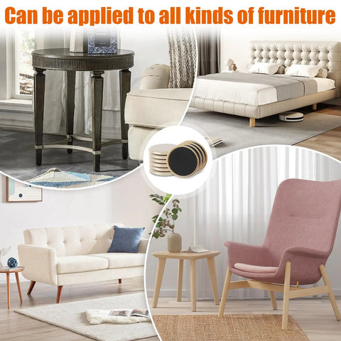 10 Pack 3.5 Inch Furniture Sliders For Hardwood Floors And Carpet Heavy Duty Reusable Floor Protectors For Chairs Tables Cabinets Move Heavy Furniture Easily Without Scratches Beige