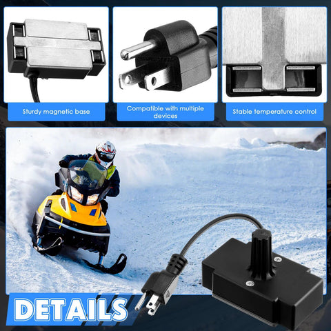 Hortsun portable magnetic oil-pan heater, 120V 200W, engine block warmer with sturdy magnetic base.