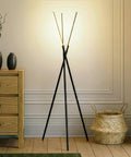 LED Tripod Floor Lamp With Dimmable Lights For Living Room Bedroom And Office Dope Modern Black Standing Lamp