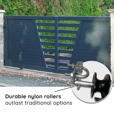 Beefy Nylon Track Wheels For Chain Link Gates Fits One Seven Eighth Inch Gate Frame And One Five Eighth Inch Track Pipe