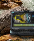 Rock Solid 14 Inch Rugged Laptop Featuring Full HD 1080p Display Intel Core I5 11Th Gen Processor 16GB RAM 512GB SSD on rocky terrain