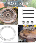Upgraded Aluminum Alloy Ring Gear 499612 Replacement For Small Engines And Lawn Tractors, installation view with components