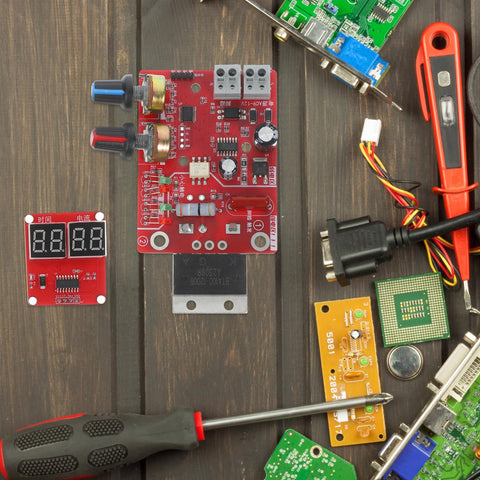DIY Spot Weld Machine Control Board With Time And Current Adjustable Controller, digital display and high stability PCB board