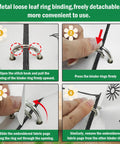 Metal ring binding tutorial for Upgraded Embroidery Stitch Book Kit With 106 Patterns, Do It Yourself Embroidery Set.