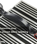 Protective cover on 4 Inch 60W Mini Electric Table Saw For Bench Top DIY Projects to prevent debris splashing.