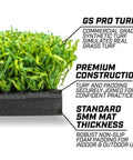 Golf Hitting Mat With Real Turf Feel For Indoor And Outdoor Practice, 2 By 1 Foot Synthetic Turf Mat With 5mm Non Slip Foam