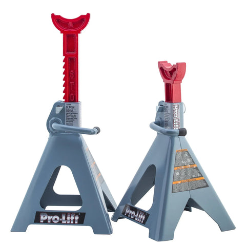 Six Ton Jack Stands Set With Double Lock Pins, Handle Lock And Mobility Pin, Heavy Duty Auto Repair Shop Safety in view