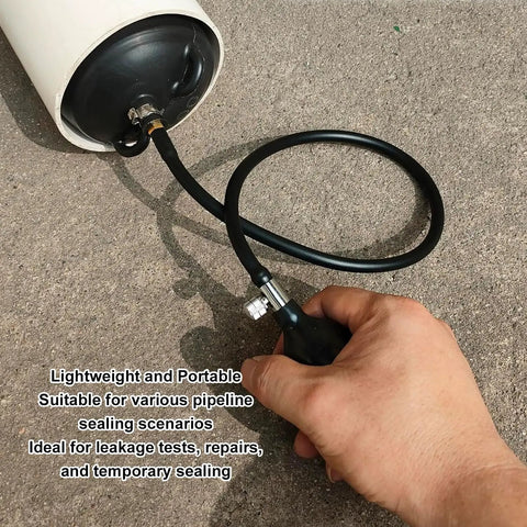Inflatable Pipe Plug 4 Inch Sewer Shut Off Airbag For Plumbing, Quick Leak Fix For Drains And Sewers, Portable 16.5 X 20.5 Inch Drainage Leak Detector PVC Test Ball Plug, Easy DIY Leak Fix