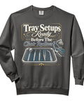 Funny Shipping Barcode Scanner Warehouse Logistics Crew Sweatshirt For The Crew with gold and blue dental tools graphic