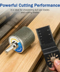 Knockout Diamond Oscillating Multi Tool Blade Sharpener For Hand Drills Frameless Build to restore dull saws on wooden surface.