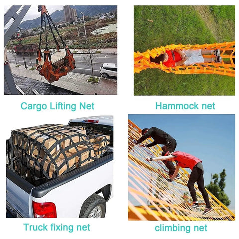 Heavy Duty Lifting Straps For Cargo Handling And Hauling Tough As Nails Tear Resistant Polyester Net Sling in use