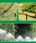 Fifty Foot Half Inch Drip Irrigation Tubing Kit With Switch Valves Tees Couplings in garden setup