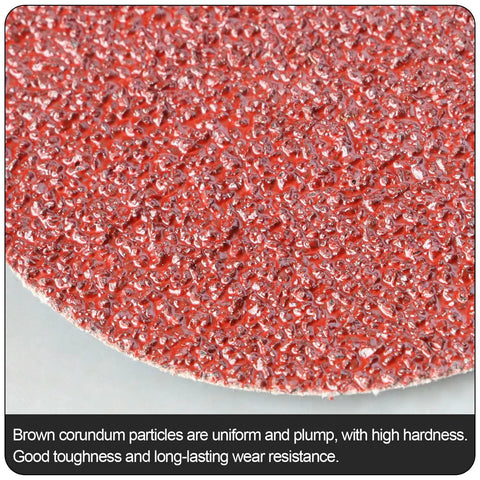 Close-up of 3 Inch Quick Change Sanding Discs For Die Grinder Surface Conditioning Aluminum Oxide Grit 36 texture