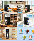 Pro Grade 370W Automatic Sealing Machine For Milk Tea Bottles And Tea Drinks in various shop settings, LED display visible