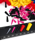 235 Piece Silicone Rubber Plug Set For Powder Coating And Ceramic Coating And Painting with ruler for size reference